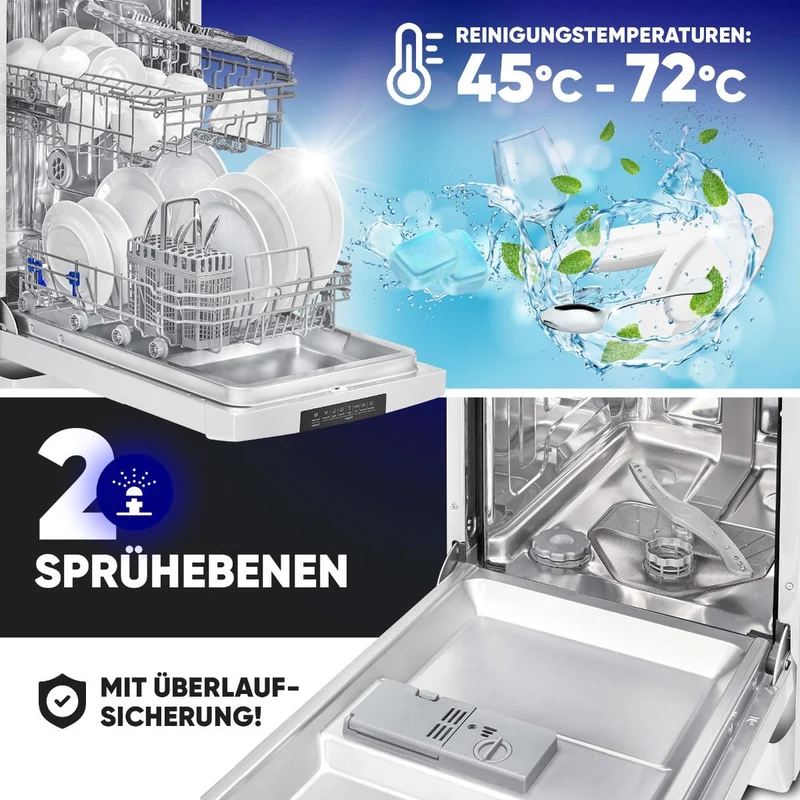 Bomann® GSP 7418 Geschirrspüler 45 cm freistehend