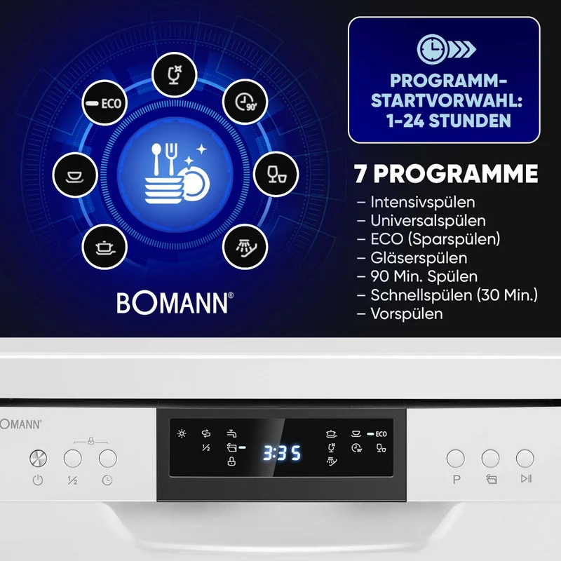 Bomann® GSP 7418 Geschirrspüler 45 cm freistehend