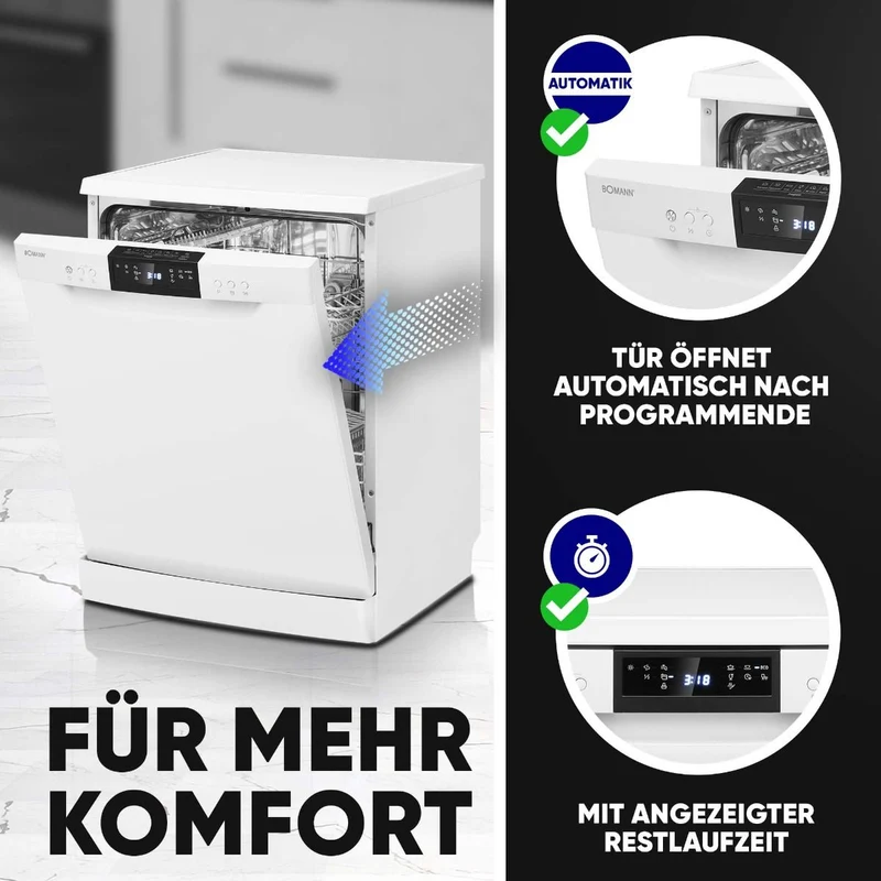 Bomann Geschirrspüler GSP 7419 weiß-glänzend