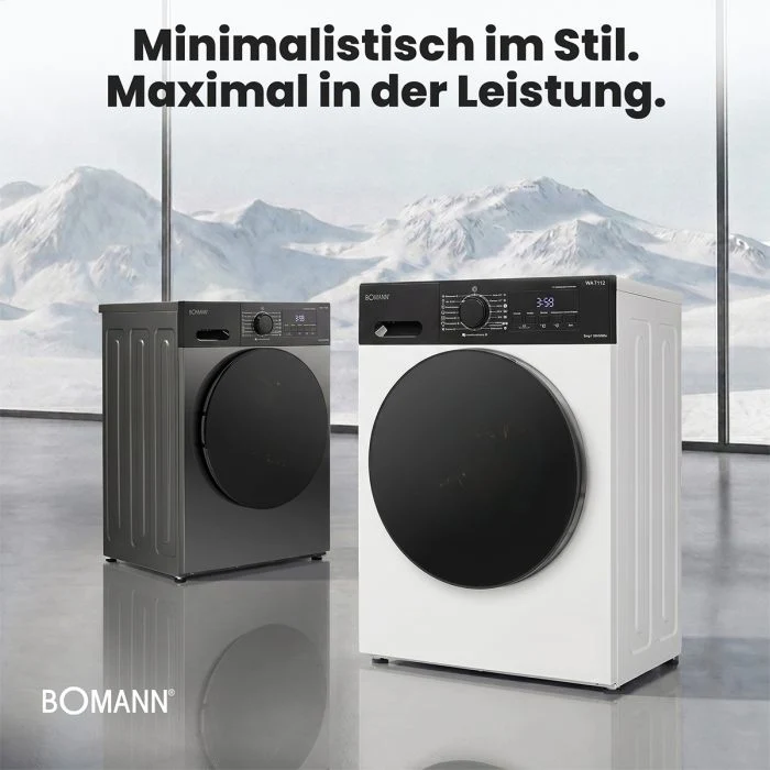 Bomann WA 7112 Waschmaschine 10 kg | 1200 U/Min | Weiß | EEK A