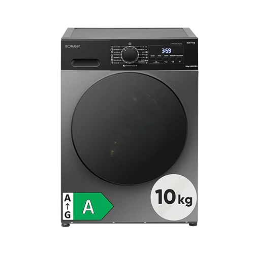 Bomann WA 7112 Waschmaschine 10 kg | 1400 U/Min | Titan-Optik | EEK A
