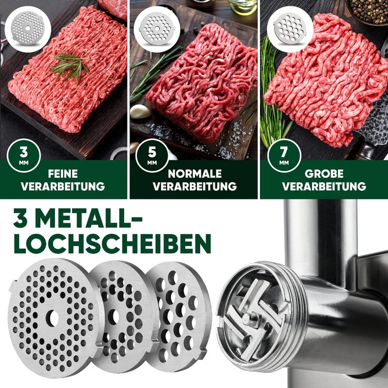 ProfiCook PC-FW 1272 Fleischwolf | Profi-Motor | Alu-Druckguss | Edelstahl