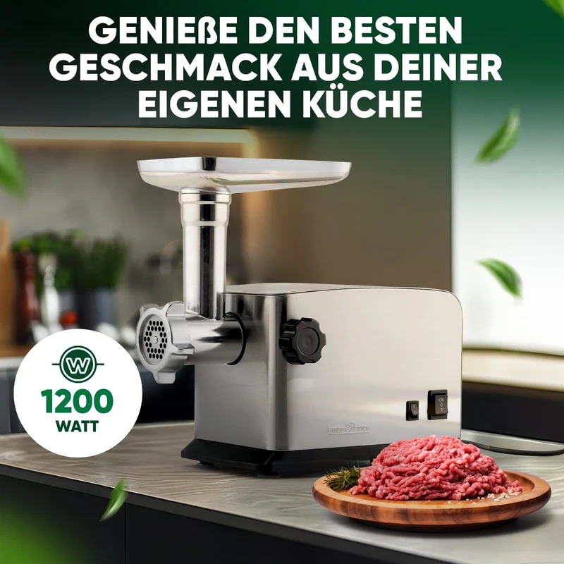 ProfiCook PC-FW 1272 Fleischwolf | Profi-Motor | Alu-Druckguss | Edelstahl