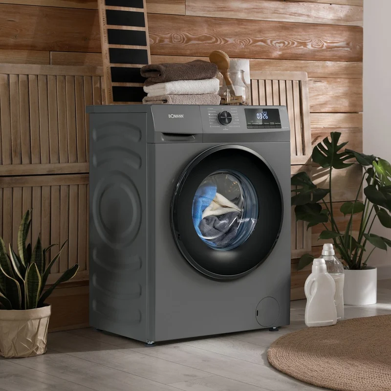 Bomann WA 7175.1 Waschmaschine 7 kg | 1400 U/Min | Titan-Optik | EEK A