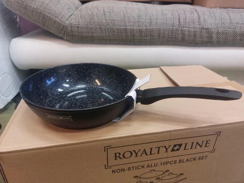Royalty Line 10-tlg marmoriertes Kochgeschirrset Schwarz TOPFSET TOPF