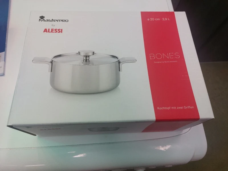 Masterpro Kochtopf Alessi Bones Topf Ø 20 cm / 2,9Liter mit Deckel