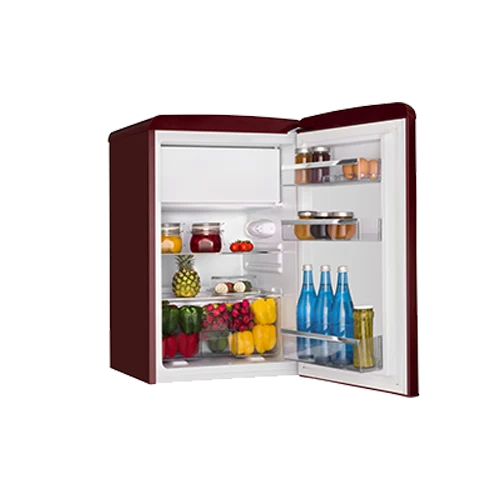 AMICA KS 15611 R Kühlschrank Retro-Style | 87 cm | Rotwein | 108 L | EEK E