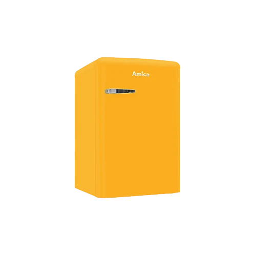 AMICA KS 15613 Y Kühlschrank Retro-Style | 87 cm | Gelb | 108 L | EEK E