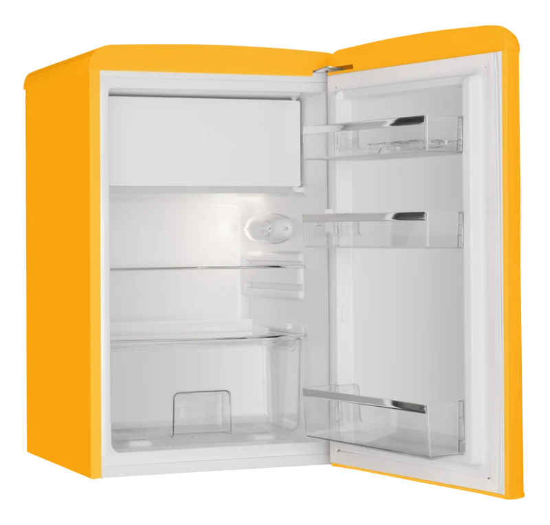 AMICA KS 15613 Y Kühlschrank Retro-Style | 87 cm | Gelb | 108 L | EEK E