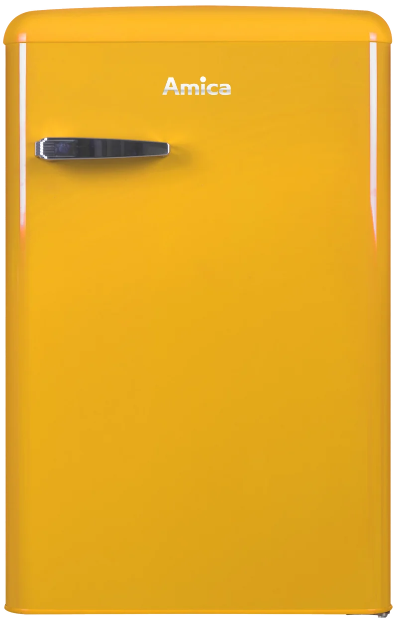 AMICA KS 15613 Y Kühlschrank Retro-Style | 87 cm | Gelb | 108 L | EEK E