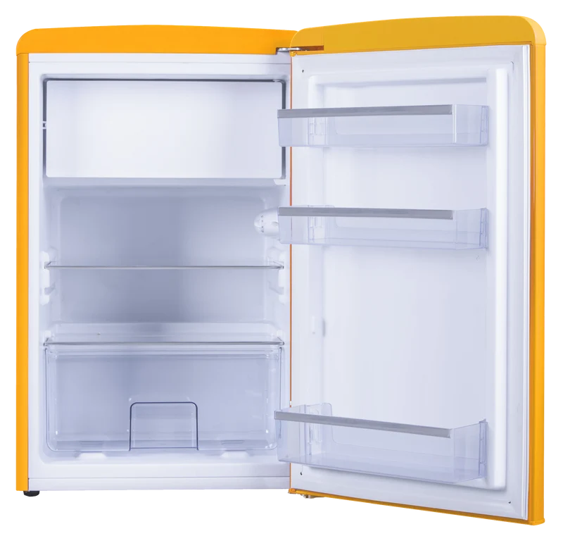 AMICA KS 15613 Y Kühlschrank Retro-Style | 87 cm | Gelb | 108 L | EEK E
