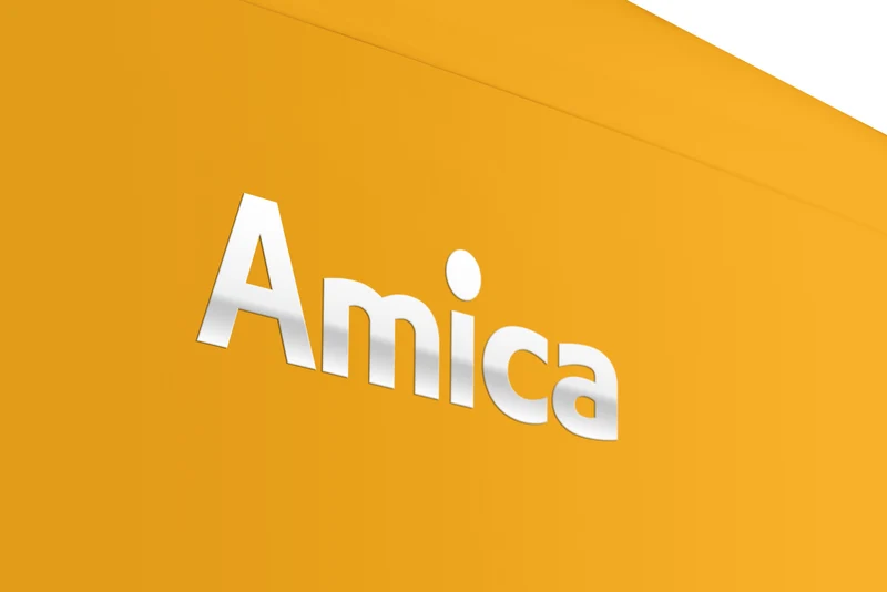 AMICA KS 15613 Y Kühlschrank Retro-Style | 87 cm | Gelb | 108 L | EEK E
