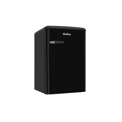AMICA KS 15614 S Kühlschrank Retro-Style | 87 cm | Schwarz | 108 L | EEK E