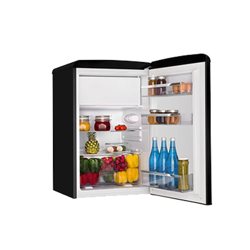 AMICA KS 15614 S Kühlschrank Retro-Style | 87 cm | Schwarz | 108 L | EEK E