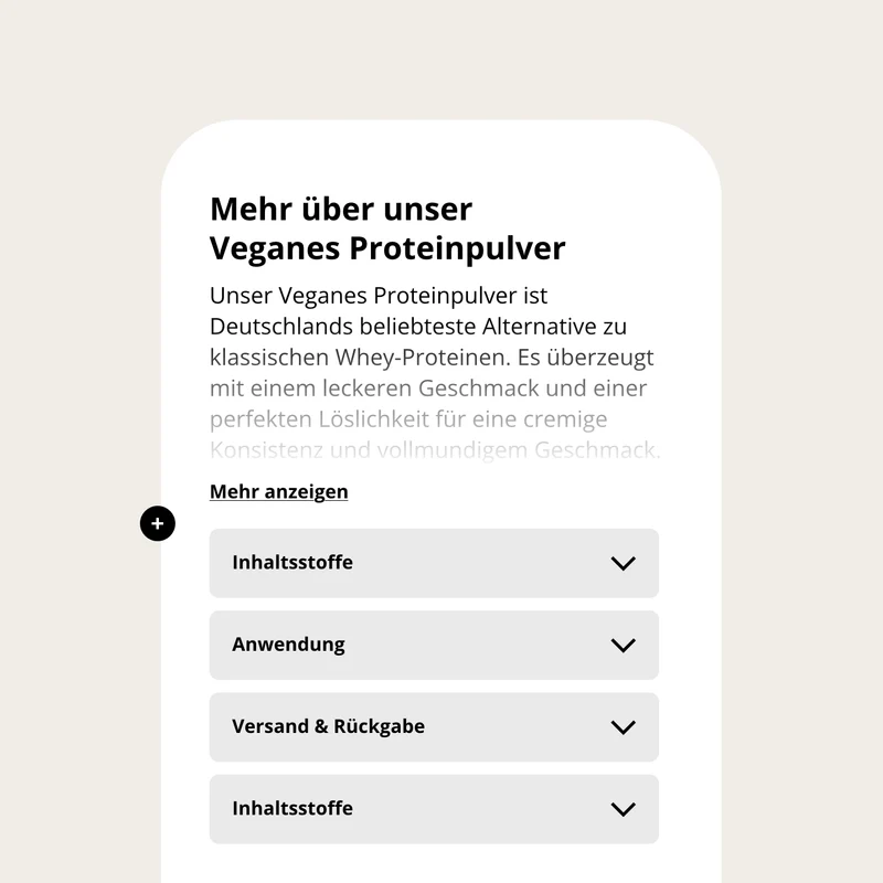 Produktseiten Split Beschreibung