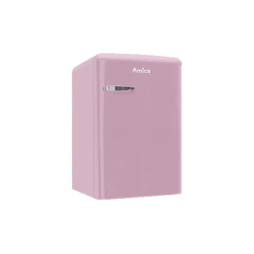 AMICA KS 15616 P Kühlschrank Retro-Style | 87 cm | Rosa | 108 L | EEK E