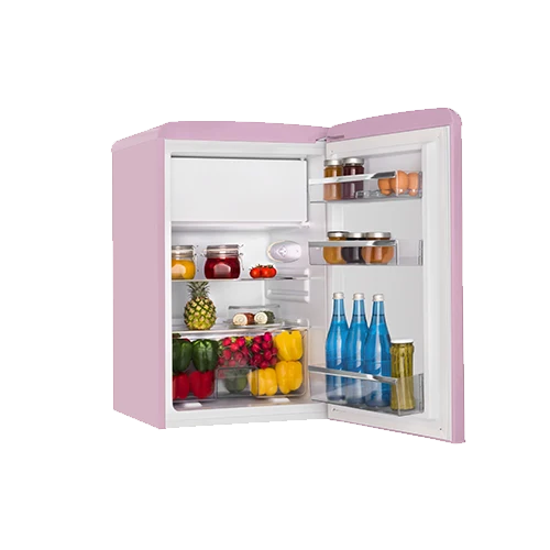 AMICA KS 15616 P Kühlschrank Retro-Style | 87 cm | Rosa | 108 L | EEK E