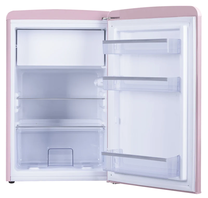 AMICA KS 15616 P Kühlschrank Retro-Style | 87 cm | Rosa | 108 L | EEK E