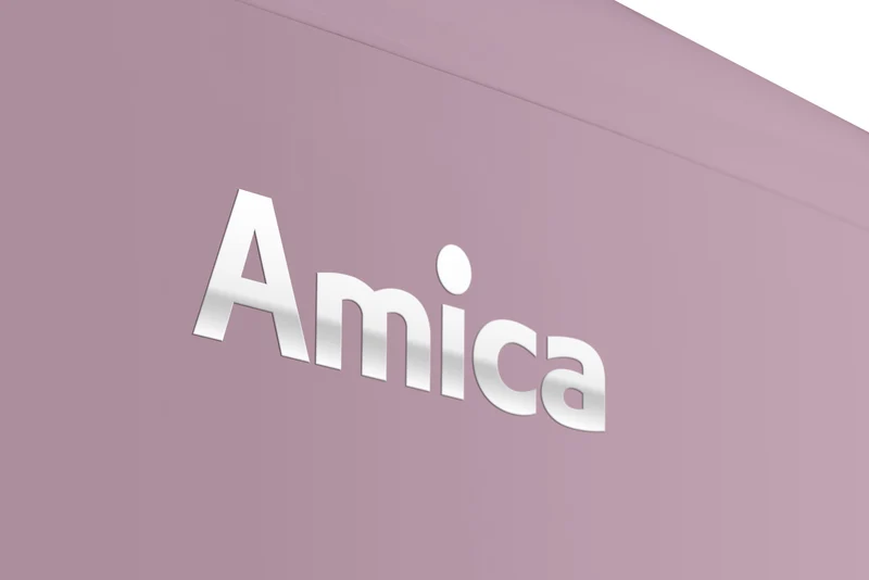 AMICA KS 15616 P Kühlschrank Retro-Style | 87 cm | Rosa | 108 L | EEK E