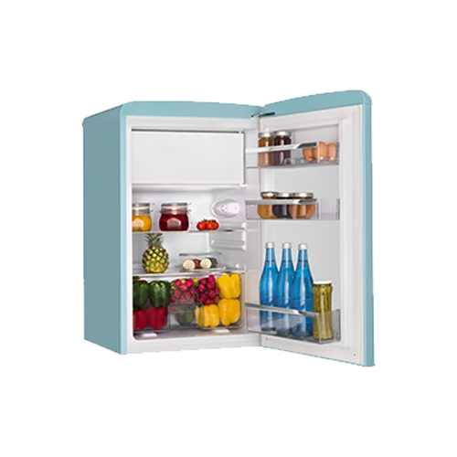 AMICA KS 15612 T Kühlschrank Retro-Style | 87 cm | Blau | 108 L | EEK E
