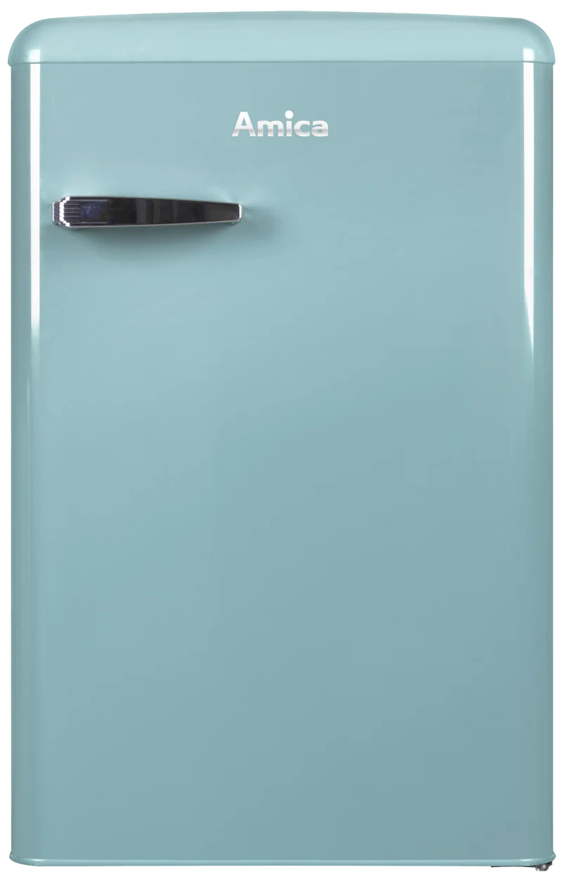 AMICA KS 15612 T Kühlschrank Retro-Style | 87 cm | Blau | 108 L | EEK E