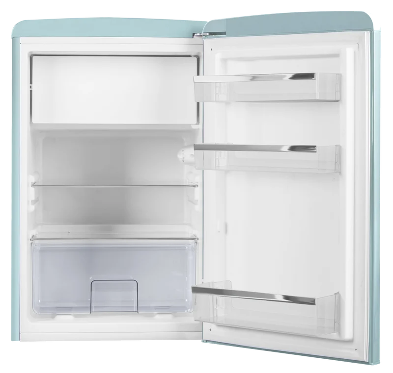 AMICA KS 15612 T Kühlschrank Retro-Style | 87 cm | Blau | 108 L | EEK E