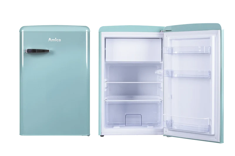 AMICA KS 15612 T Kühlschrank Retro-Style | 87 cm | Blau | 108 L | EEK E