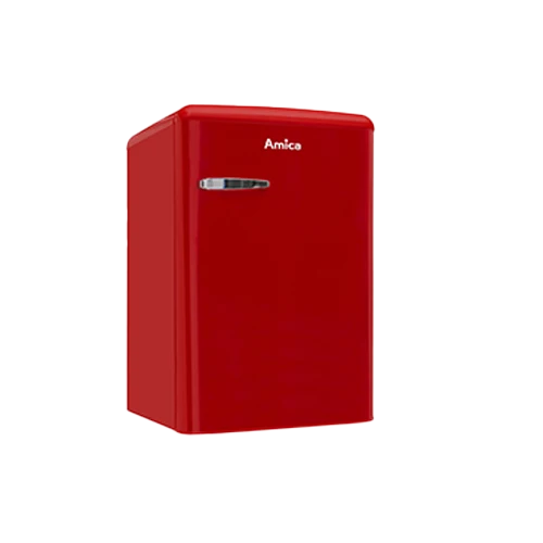 AMICA KS 15610 R Kühlschrank Retro-Style | 87 cm | Rot | 108 L | EEK E