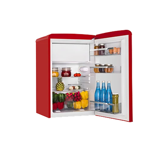 AMICA KS 15610 R Kühlschrank Retro-Style | 87 cm | Rot | 108 L | EEK E