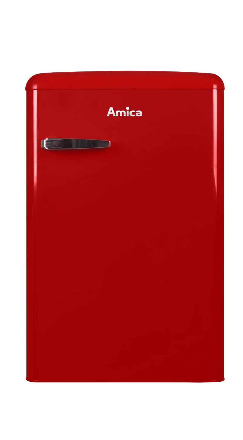 AMICA KS 15610 R Kühlschrank Retro-Style | 87 cm | Rot | 108 L | EEK E