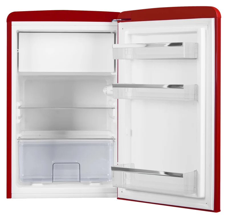 AMICA KS 15610 R Kühlschrank Retro-Style | 87 cm | Rot | 108 L | EEK E