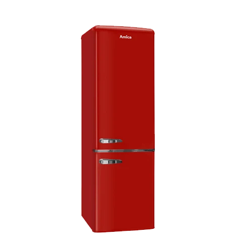 AMICA KGCR 387 100 R Kühl-Gefrierkombi Retro-Style | 181 cm | Rot | EEK E
