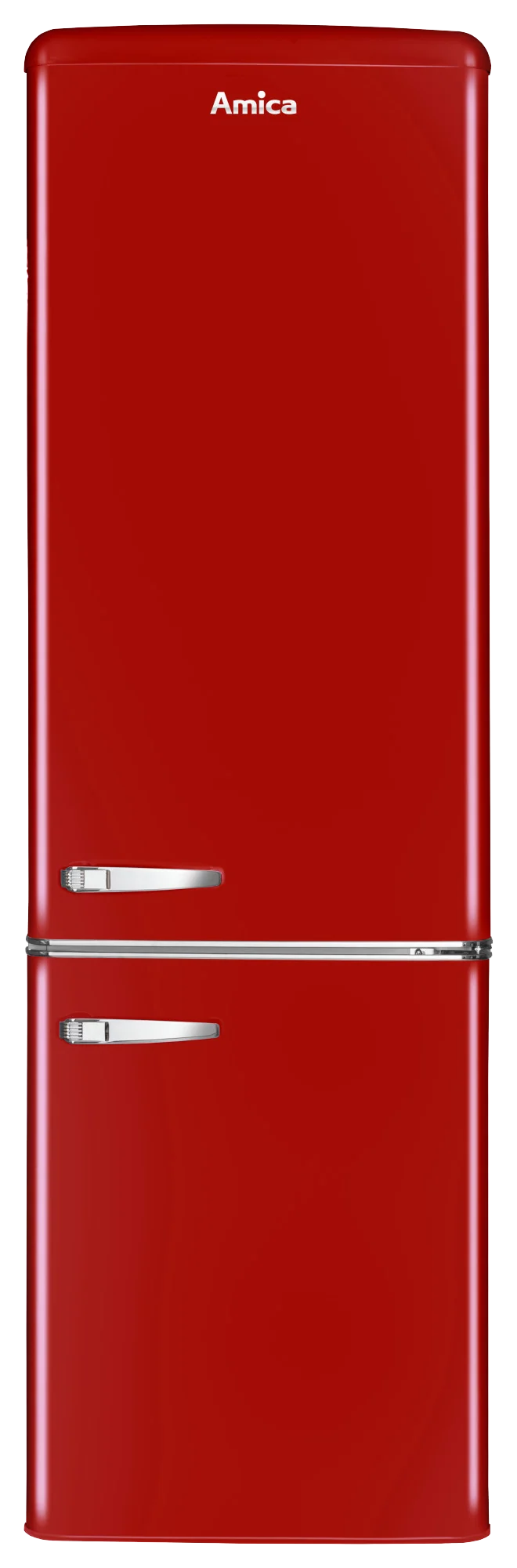 AMICA KGCR 387 100 R Kühl-Gefrierkombi Retro-Style | 181 cm | Rot | EEK E