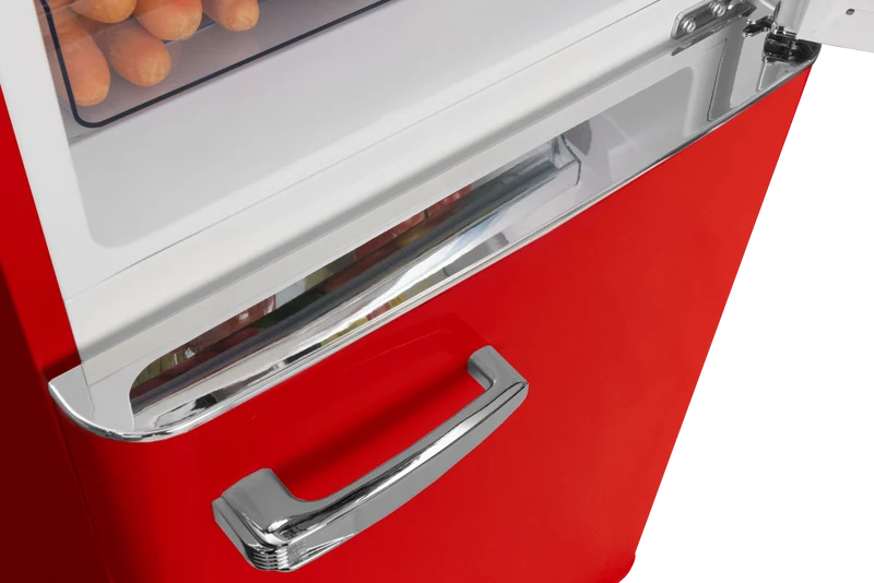 AMICA KGCR 387 100 R Kühl-Gefrierkombi Retro-Style | 181 cm | Rot | EEK E