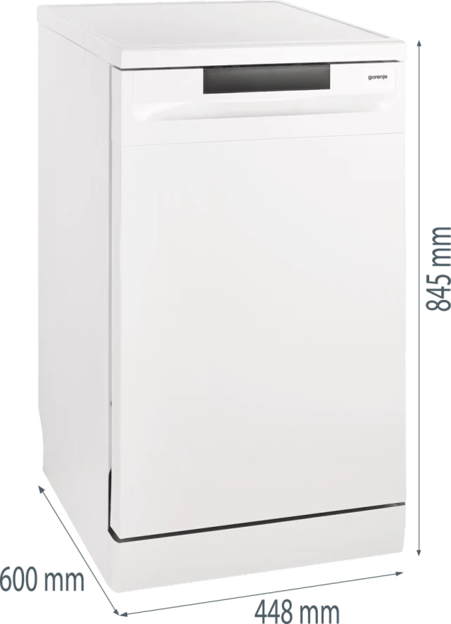 GORENJE Geschirrspüler GS520E15W | 45 cm weiß | 9 Maßgedecke | 3-in-1-Automatik | EEK E