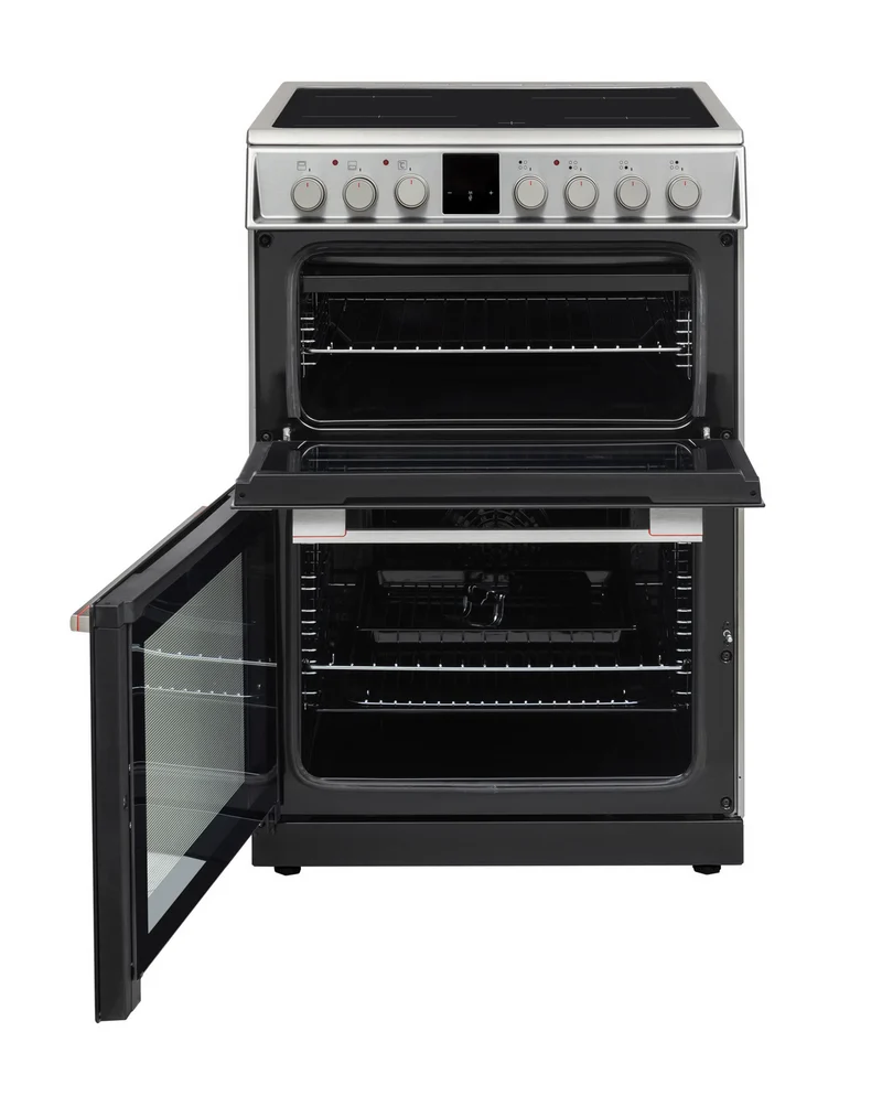Sharp KF-66DVDD04IM1K-EN 60x60cm Freestanding Vitroceramic Double Oven, Inox