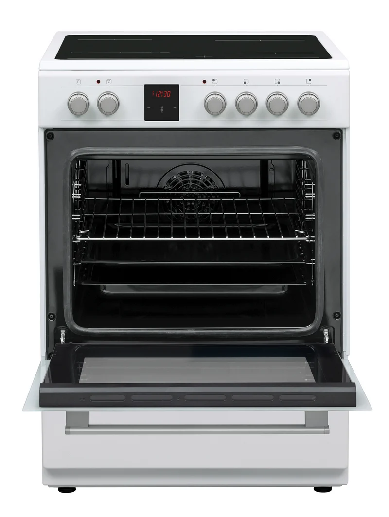 Sharp KF-76VDD19W-DE 60x60cm Freestanding Vitroceramic Single Oven, White