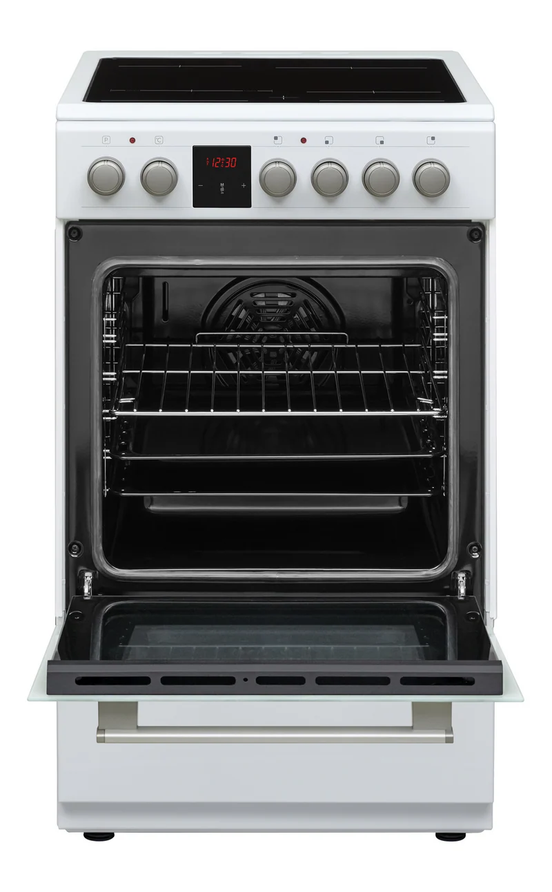 Sharp KF-56VDD19W-DE 50x60cm Freestanding Vitroceramic Single Oven, White