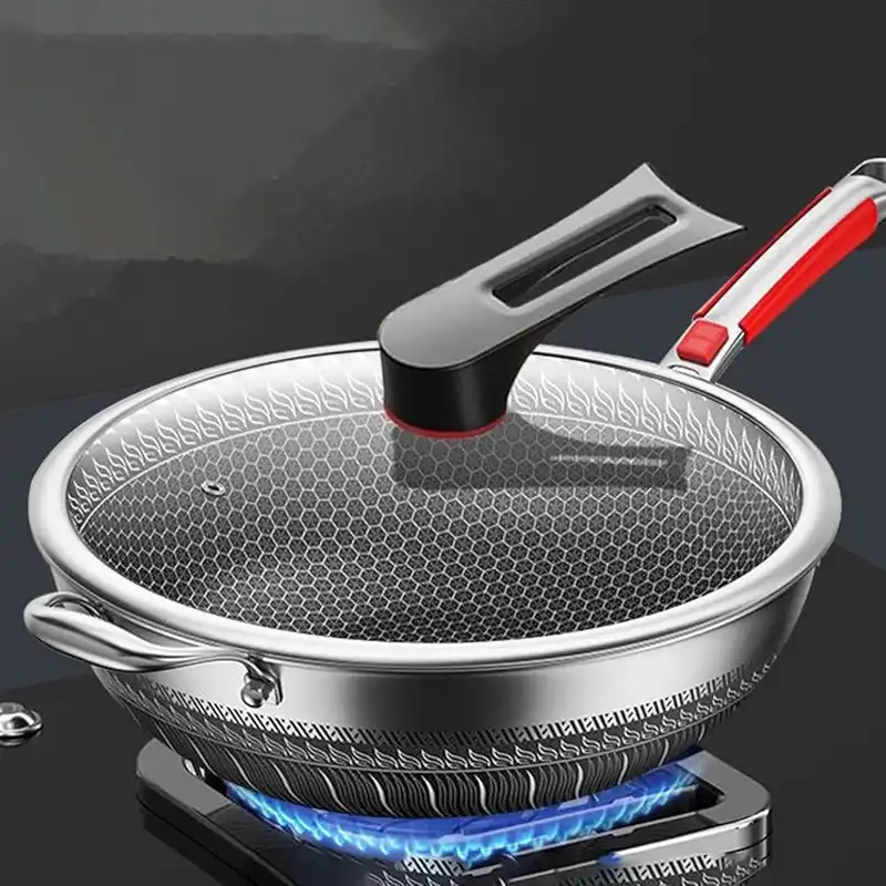 Stainless Steel Nonstick Wok Stir Frypan 32 cm