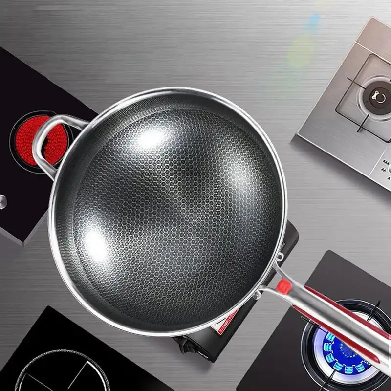 Stainless Steel Nonstick Wok Stir Frypan 32 cm