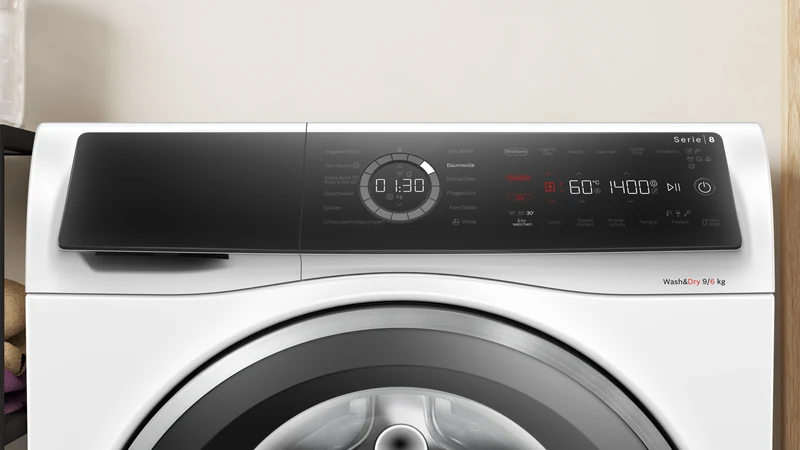 Bosch WNC244070 Serie 8 Waschtrockner 9/6 kg | Home Connect | Flecken-Automatik