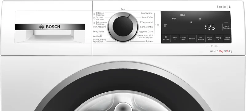 Bosch WNG24442 Serie 6 Waschtrockner 9/6 kg | Fleckenautomatik | EEK A Waschen
