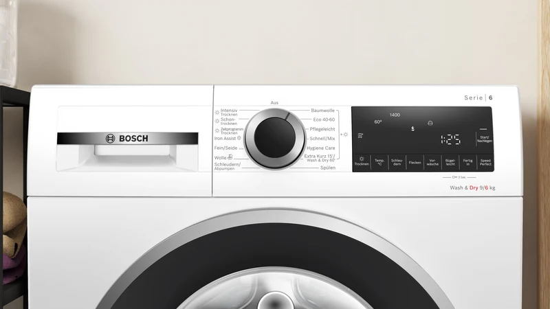 Bosch WNG24442 Serie 6 Waschtrockner 9/6 kg | Fleckenautomatik | EEK A Waschen