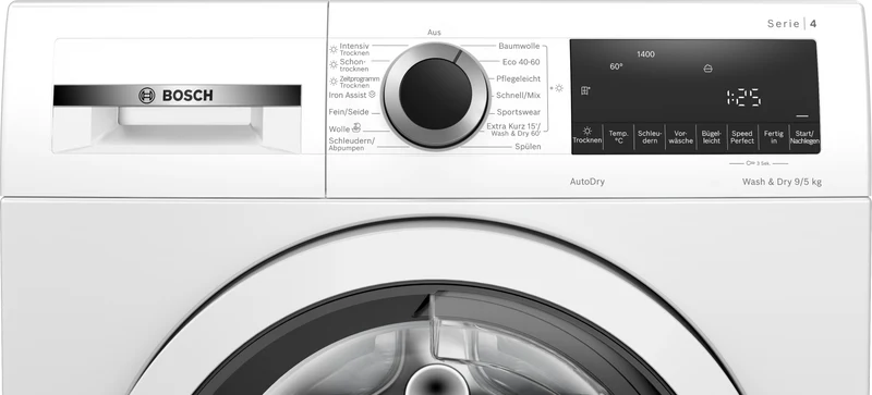 Bosch WNA13441 Serie 4 Waschtrockner 9/5 kg | Iron Assist | EcoSilence Drive