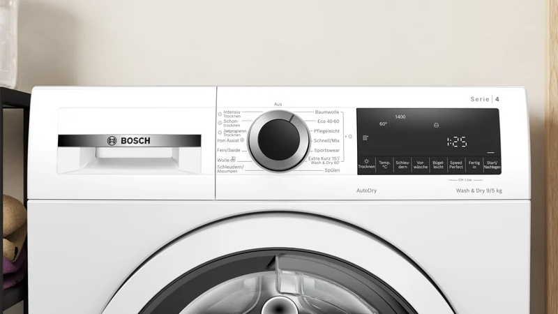Bosch WNA13441 Serie 4 Waschtrockner 9/5 kg | Iron Assist | EcoSilence Drive