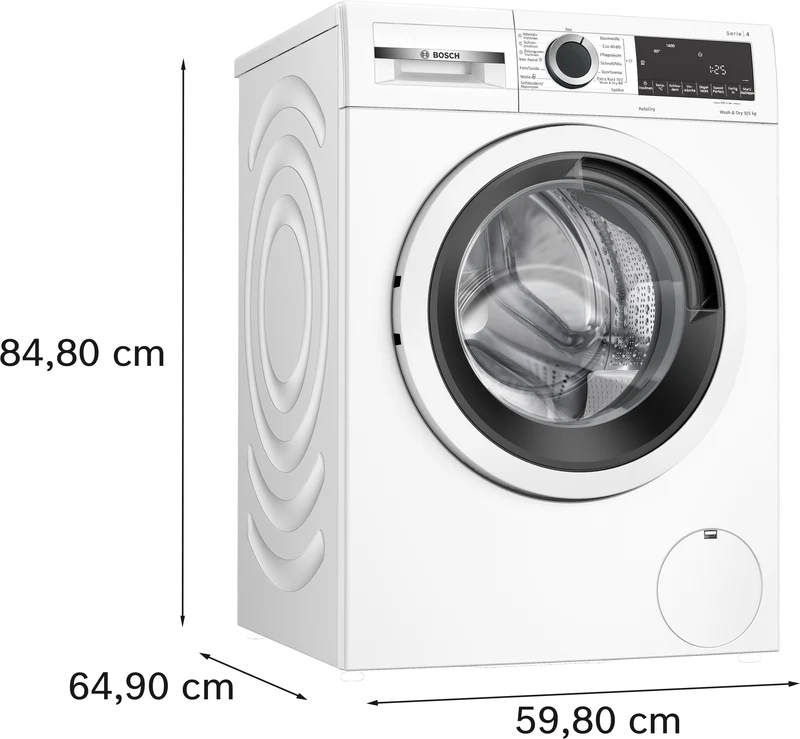 Bosch WNA13441 Serie 4 Waschtrockner 9/5 kg | Iron Assist | EcoSilence Drive