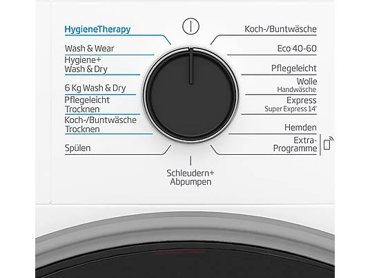 Beko B3DFT510447W Waschtrockner 10/6 kg | 1400 U/Min | SteamCure | ProSmart Motor