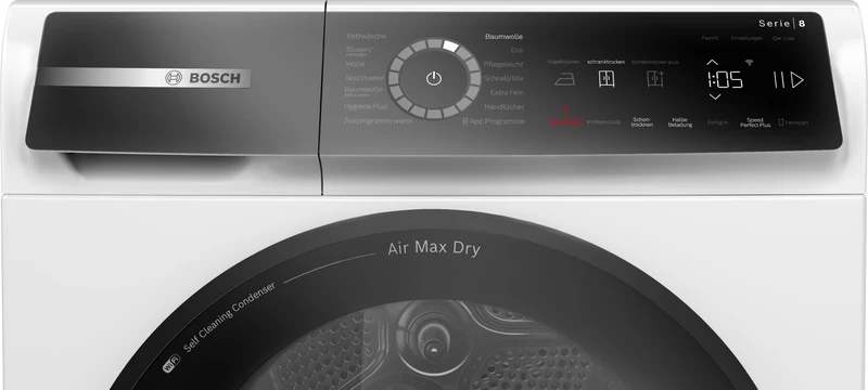 Bosch WRB247C40 Serie 8 9 kg | SelfCleaning Condenser | Reversible Drum Plus