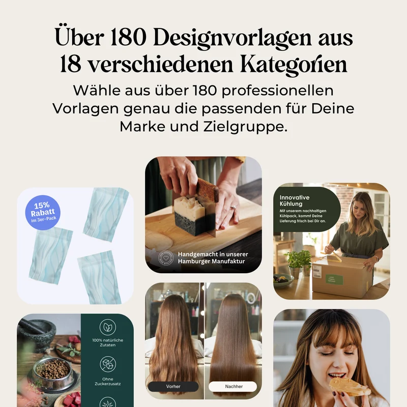 Produktbildvorlagen + AI Generierung