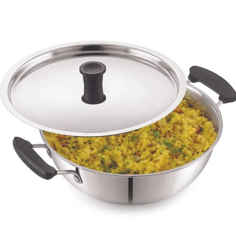 LEVEL Stainless Steel Kadai 22 cm